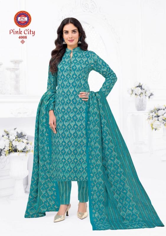 Jsc pink city vol 1 cotton dress material wholesale